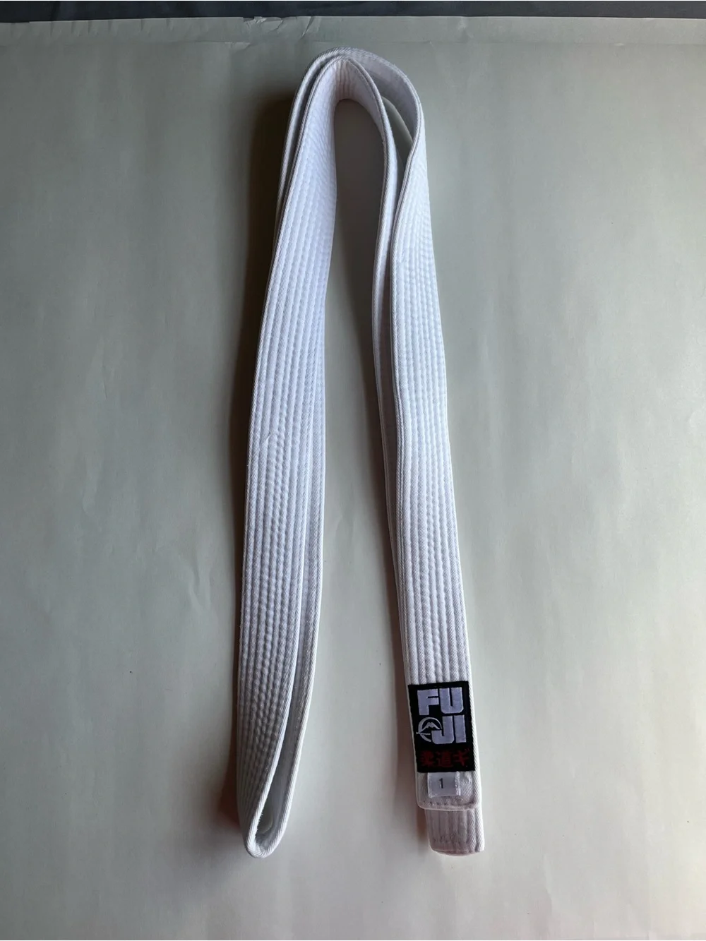 Fuji Sports Youth White Cotton Judo Belt - Size 1